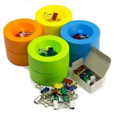 Büroklammerspender magnetisch erhältlich in hellgrün, hellblau, orange und gelb