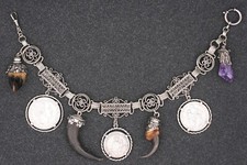 Vintage Herren-Charivari Trachtenschmuck Zierkette echt Silber Münzen NEUwertig*