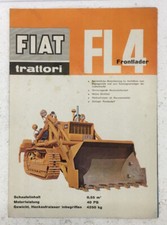 Orig. Schlepper Prospekt Fiat Trattori FL4 Frontlader Raupe Traktor