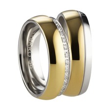 Ring Freundschaftsringe Partner- Verlobungsringe Edelstahl Silber Gold + Gravur