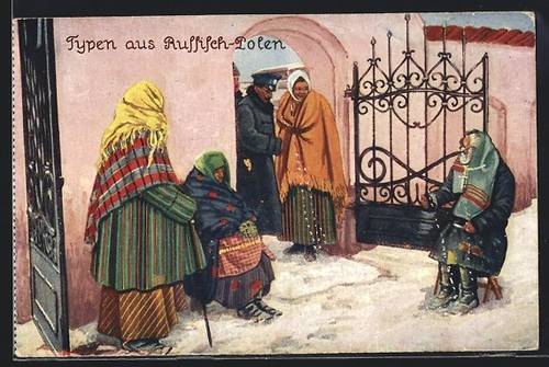 Ansichtskarte russisch polen - ansichtskarte, russisch-polen