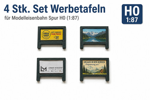 Set 4 stk - 1:87,