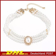 NEU Perlen Hals Kette Collier Mode Schmuck Hals Band-Kropfband Choker-Perle