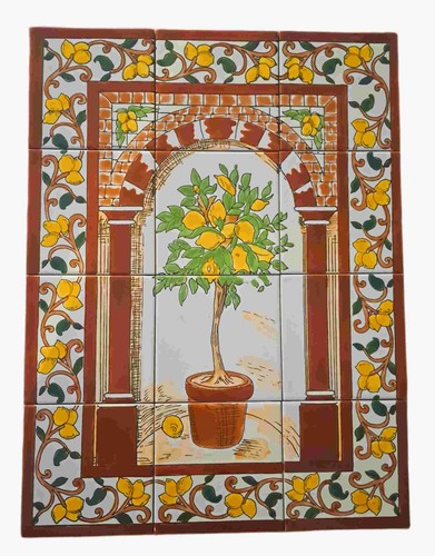 Fliesenbild zitronenbaum 45x60 - zitronenbaum,