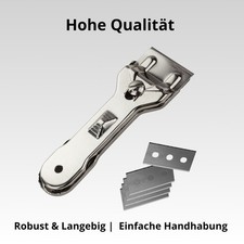 Glasschaber Kochfeldschaber + 4 Klingen Reinigungschaber Keramik Schaber Klingen