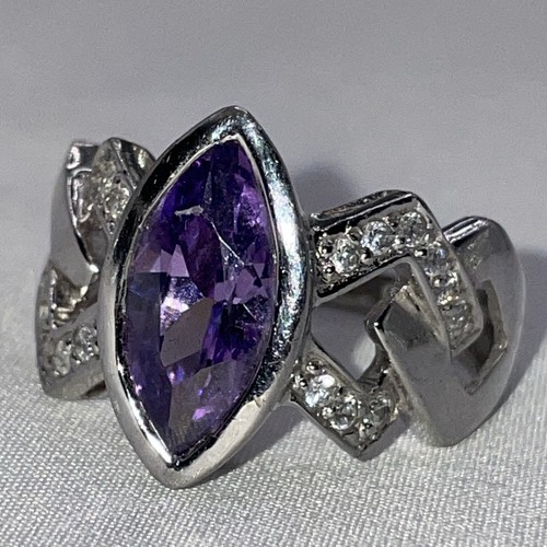 925 silber ring lila amethyst - ring,lila,
