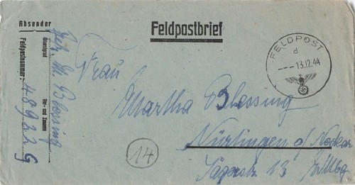 Feldpostbrief nürtingen - feldpostbrief,,