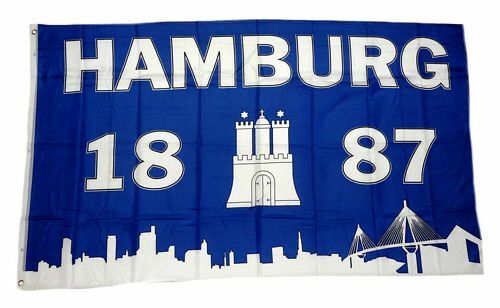 Fahne flagge hamburg 1887 - /,
