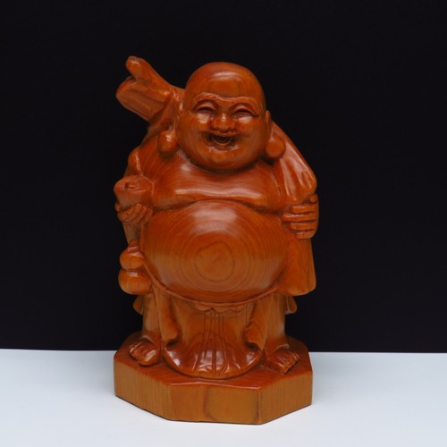 Vintage budai hotei holzfigur - vintage,