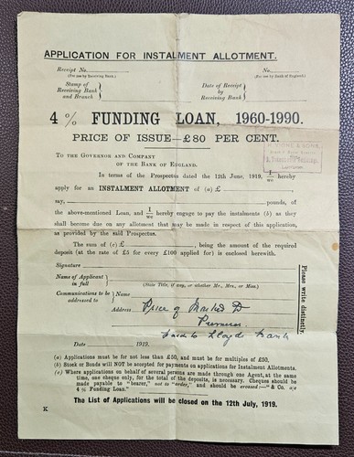 1919 bank england - 1919, of