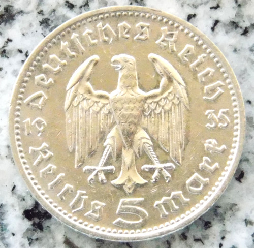 Silbermünze reichsmark 1935 - reichsmark,
