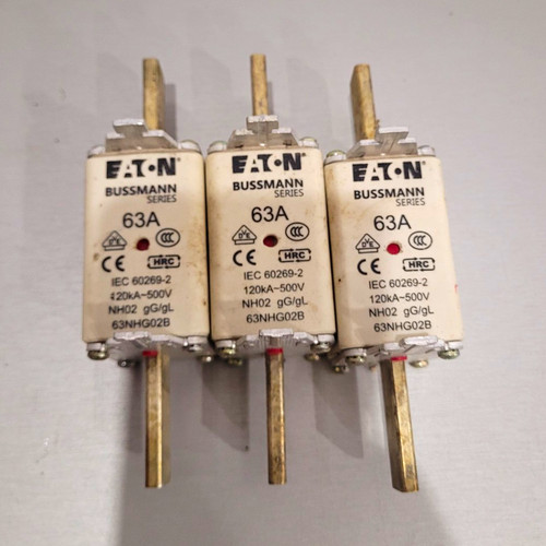 Eaton nh02 63a 3 stück - nh02, gg/gl