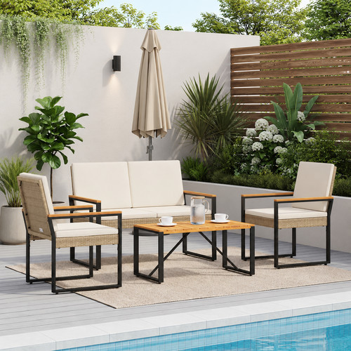 Tlg gartenmöbel set lounge - 4-tlg.,