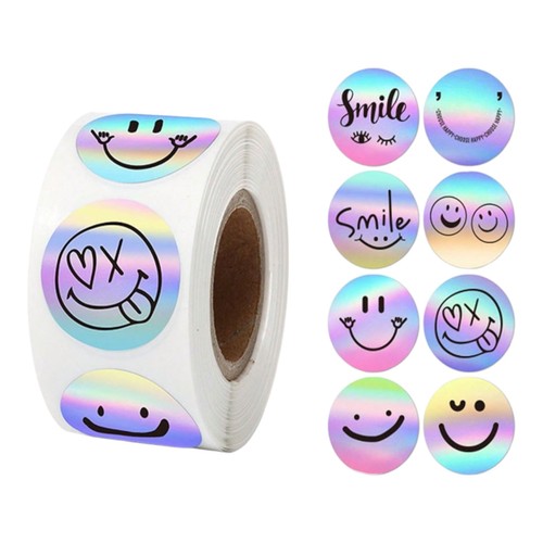 Hologramm aufkleber smiley - hologramm,