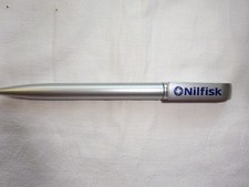 Kugelschreiber mit Werbung "Nilfisk" silberfarben, Uma