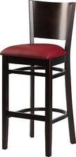 Lynn Barhocker mit Polster rot Restauranthocker Kneipenhocker Thekenstuhl