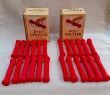 W. Germany Poly Dauerwell Wickler Gross rot Lockenwickler 24 St orginal Karton