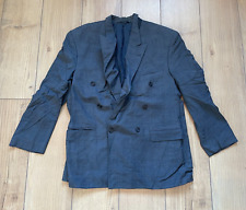 Bäumler Avantgarde Luxus Sakko Gr. XXL / 26  Doppelreiher Jacket blaugrau