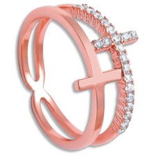 Damen Kreuz Finger-Ring 925