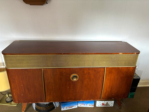 Vintage musiktruhe holz mit - vintage,