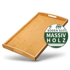 Tablett Serviertablett Bambus Serviertablett Holztablett Serving Tray 50x30 cm