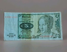 5 DM Mark Schein Banknote von