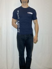 Tommy Hilfiger Jeans T-Shirt Shirt Oberteil Sport Tech Denim Blau Gr S