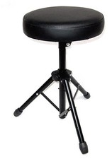 SCHLAGZEUGHOCKER, Drumhocker, SCHWARZ, Dreifuss, Höhe: 50cm, gepolstert, SH2BK 