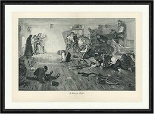 Kirta A. Roeseler Streit Kampf Randale Männer Raufen Schlägerei Faksimile_C 1734