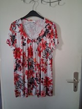 Long Bluse, Blumenmuster, Gr