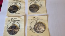 Medaillen  - 4X Repliken Historischer Prägungen versilbert ??? Nicht magnetisch