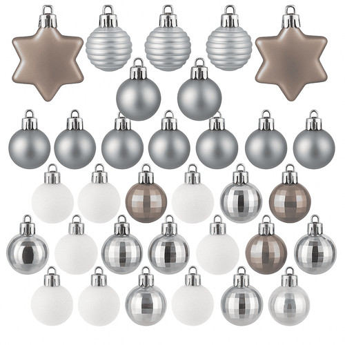 132 weihnachtskugeln silber - 132,