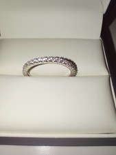 Memoire Verlobungsring 925 Silber von AMOONIC Steckring Zirkonia Steine W NEU !