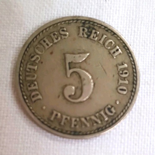 Deutsches reich pfennig 1910 - reich, 5