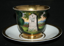 Museale Biedermeiertasse  " Theodor Philipp Wilhelm Papet "      KPM Berlin 1856