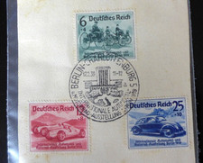 Int. Automobil-Ausstellung Berlin 1939 Michel Nr. 686-688 Volkswagen KdF Brezel