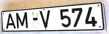 Altes Kfz Kennzeichen entwertet mit Kennzeichenhalter Amberg #459 B4