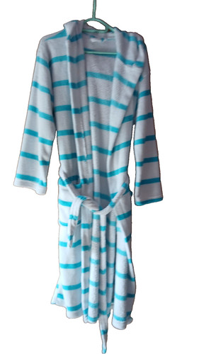 Bademantel damen blau weiß - bademantel, blau/weiß