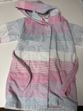 Sanetta Mädchen Bademantel - Bademode, Baumwolle, Kapuze, Tasche, Streifen Ro...