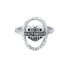 Harley-Davidson Fingerring Hammered silber/schwarz, Hochwertige Verarbeitung