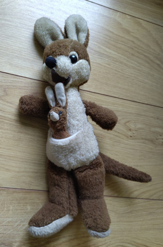 Vintage känguru plüschtier - vintage,