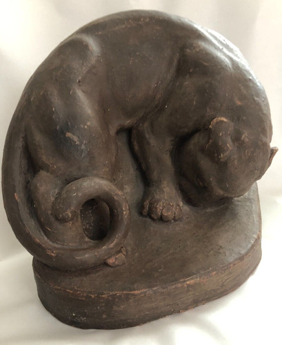 Leopard aus keramik skulptur - ,