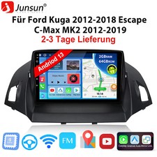 DAB+ Android Autoradio Carplay Für Ford C-Max 2011-2015 Kuga 2013-15 GPS Navi BT