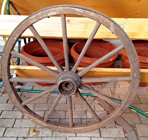 Altes wagenrad groß 100 cm - wagenrad, Ø