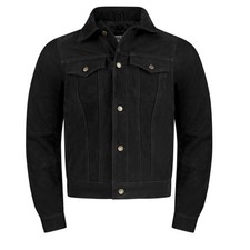 Unisex Leder Jeans Jacke