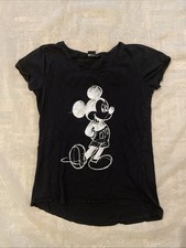 T-Shirt Schwarz/weiß Disney Mickey Mouse Gr. S