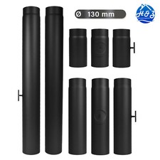 Verlängerungsrohr Ø 130 mm mit Tür & Drosselung Ofenrohr Rauchrohr Verlängerung