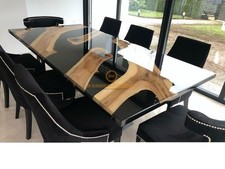 Großer Esstisch Nussbaum Epoxidharz Möbel Wohndeko Einweihung Geschenk