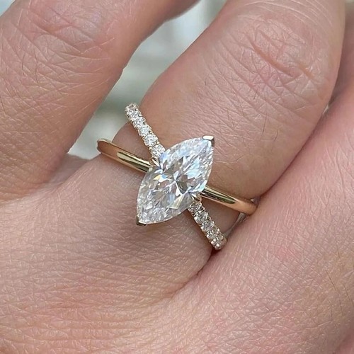 2ct marquise cut moissanite - 2ct.,