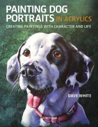 Dave white painting dog - white,